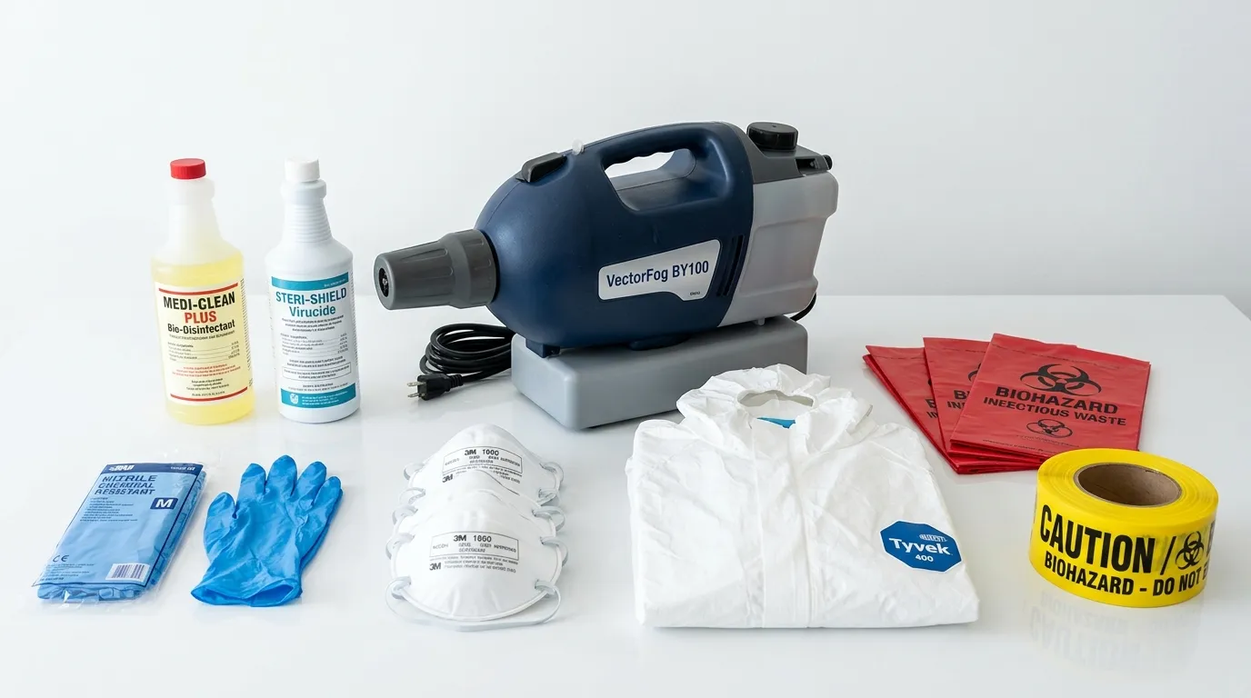 Professional biohazard remediation crew working in Frankford